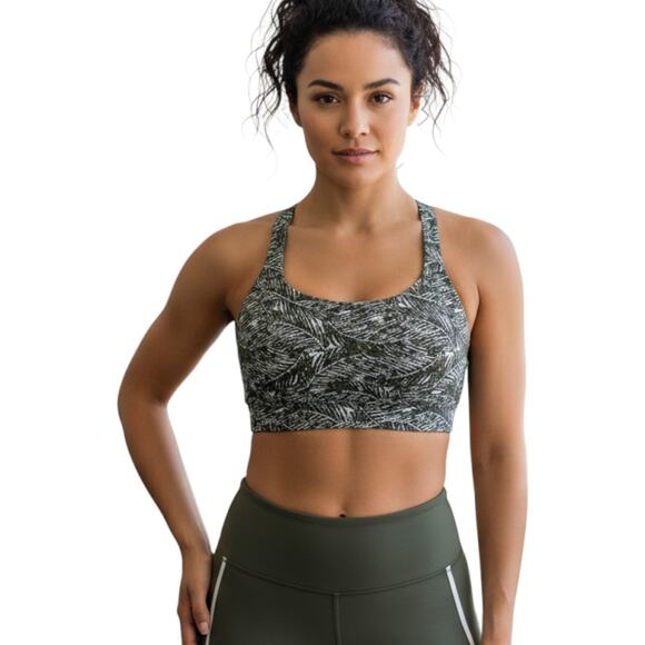 all in motion Other - NWT All In Motion Low Support Sports Bra L Olive Green Ladder Back Yoga Gym